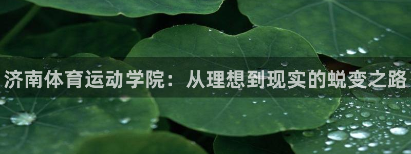 3377体育官网下载开户：济南体育运动学院：从理想到