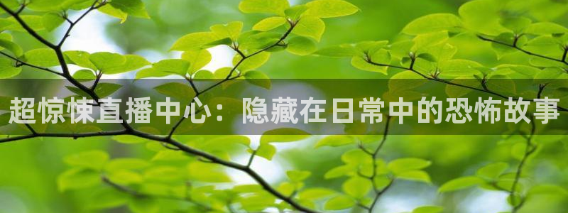 9255tv直播nba在线直播：超惊悚直播中心：隐藏在日常中的恐怖故事